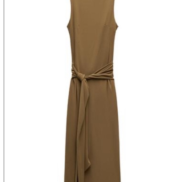 Zara Olive Green Maxi Dress - Picture 2 of 2